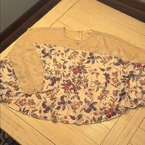 Oli & Hali Cream Ruffled Relaxed Blouse